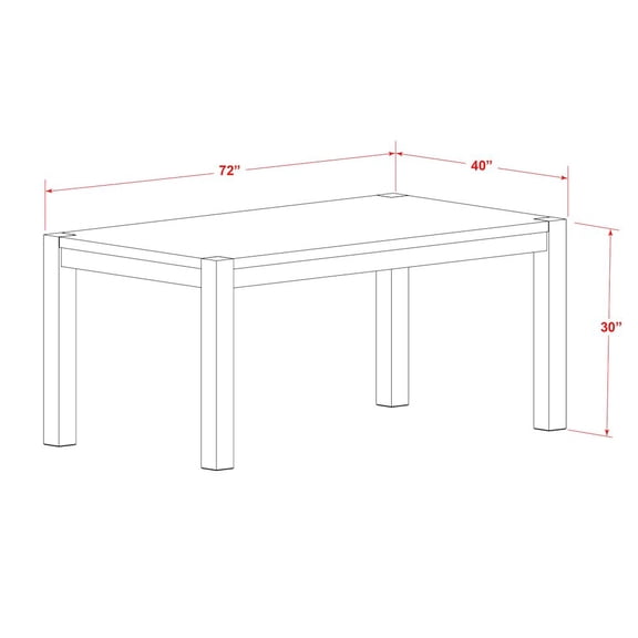 East West Furniture 7 Piece Dining Table Set Contains a Rectangle Rustic Wood Kitchen Table