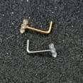 thumbnail image 2 of Dsseng 5 Pcs Nose Rings L Shaped Nose Studs 20G Shiny Nose Screws Rings Set Great Gift for Women, 2 of 9