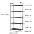 thumbnail image 2 of Qiyester 5 Tier Storage Shelves Adjustable Storage Shelf Heavy Duty Standing Shelf 66 Lbs Capacity for Kitchen Pantry Closet Bathroom Laundry Garage, Black, 2 of 9
