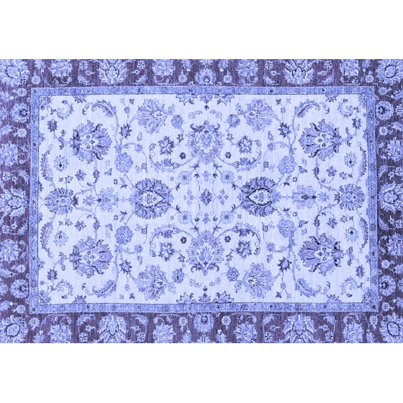 Ahgly Company Indoor Rectangle Oriental Blue Modern Area Rugs, 2' x 5'