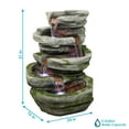 thumbnail image 4 of Sunnydaze Cobblestone Rock Polyresin Outdoor Water Fountain with Lights, 4 of 7