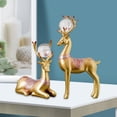 thumbnail image 3 of Escultura de ciervo Baoblaze 2x Figuras modernas de resina Decoración de animales, 3 of 7