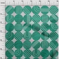 thumbnail image 3 of oneOone Cotton Silk Teal Green Fabric Geometric Allover Doodled Polka Fabric For Sewing Printed Craft Fabric By The Yard 42 Inch Wide, 3 of 4
