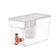 thumbnail image 1 of Hervidor de agua fría con grifo, jarra para jugo con grifo, dispensador de bebidas heladas de 4 l grifo de oro blanco, 1 of 9