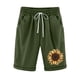 thumbnail image 1 of Mujeres Pantalones Cortos Casual Estampado Elástico de la Cintura Medio Pantalones Cortos, Casual con Bolsillos para el Uso Diario, 1 of 3