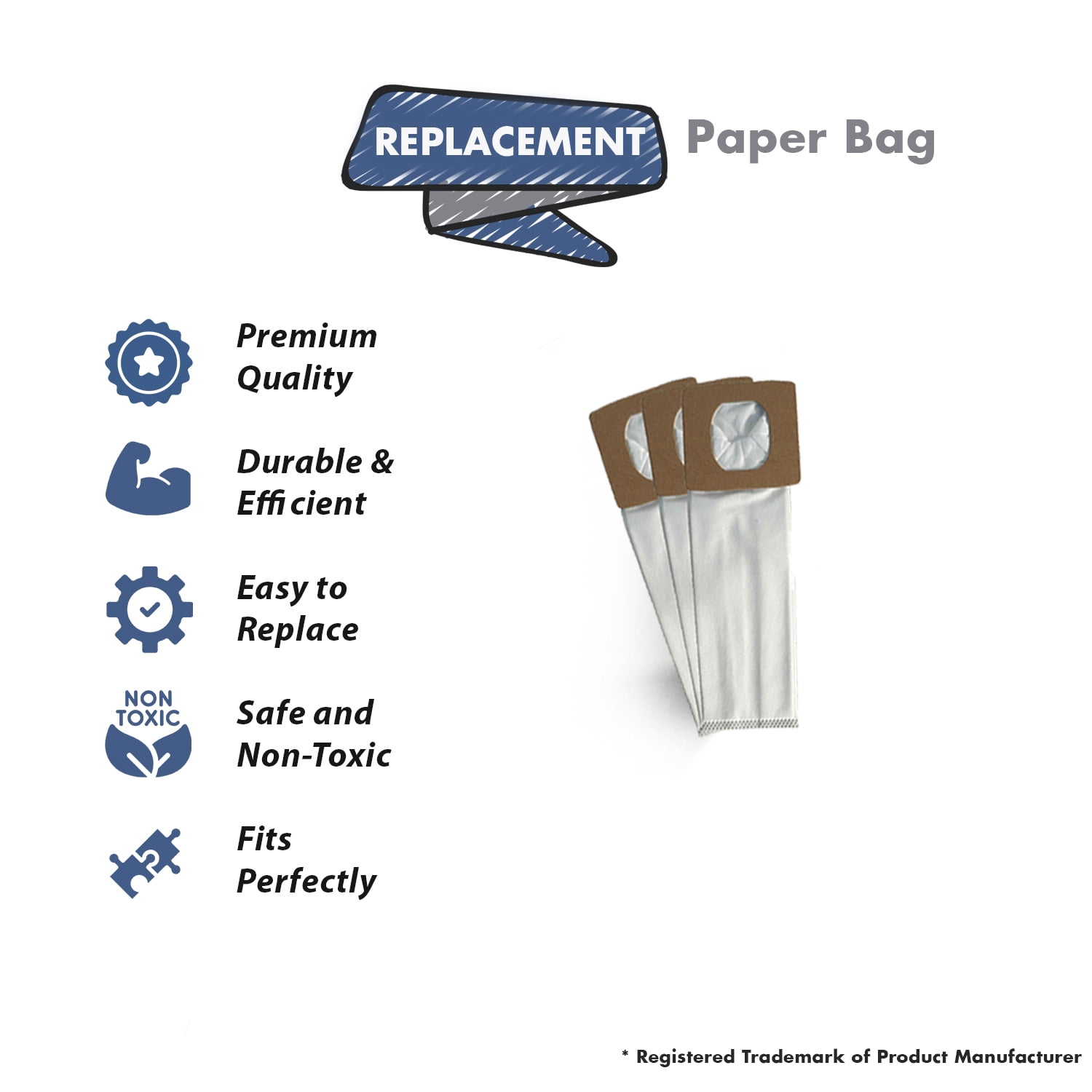 Replacement Part For Hoover SH10000, SH10000RM Vacuum Cleaner Type I Bags (9PK) # A891