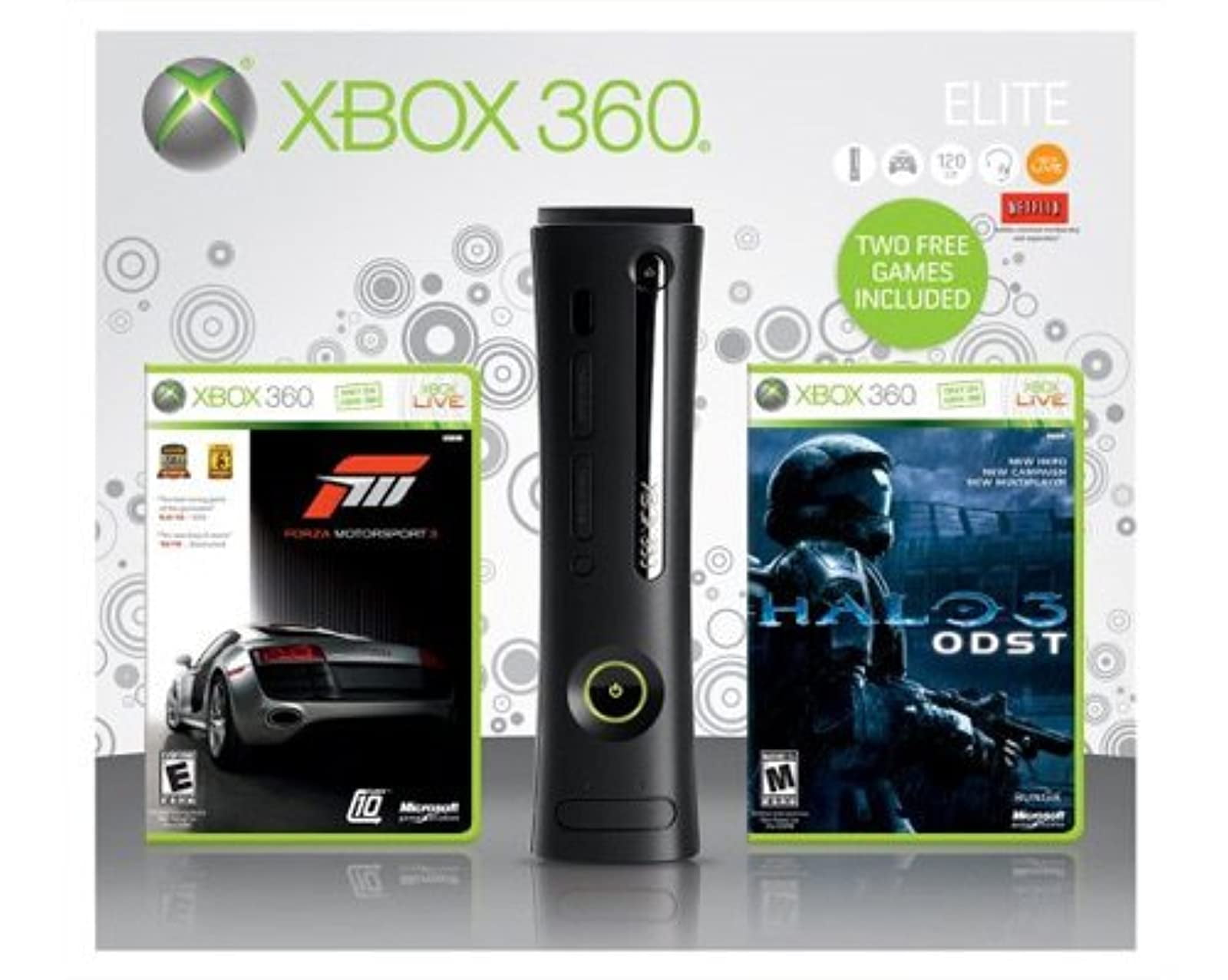 alias voz natural Restored Microsoft Xbox 360 Elite 120GB with Forza 3 and Halo 3 ODST  (Refurbished) - Walmart.com