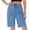 bleu, variante sur Iyufng Bermuda Shorts pour Femmes Été Taille Haute Longueur Genou Shorts Chino Tendance avec Poches Cordon Décontracté Plage Vacances