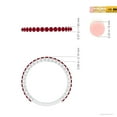 thumbnail image 4 of ANGARA Natural Prong Set Round Ruby Eternity Wedding Ring in 14K White Gold for Women (Size-1.6mm) | July Birthstone, Birthday, Anniversary, Jewelry Gift for Women | Natural Ruby Ring, 4 of 9