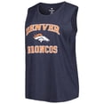 thumbnail image 2 of Women's Fanatics Navy Denver Broncos Plus Size Tank Top, 2 of 3