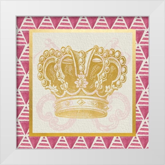 Perrenoud, Aubree 12x12 White Modern Wood Framed Museum Art Print Titled - Princess Crown