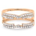 thumbnail image 2 of Dazzlingrock Collection 0.50 Carat (ctw) 14K Round Diamond Ladies Wedding Double Guard Ring 1/2 CT, Rose Gold, Size 7, 2 of 3