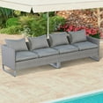 thumbnail image 1 of Costway Ensemble de Conversation pour Patio 2 Pcs Canapé Sectionnel Mobilier Siège Coussiné Jardin Gris, 1 of 10