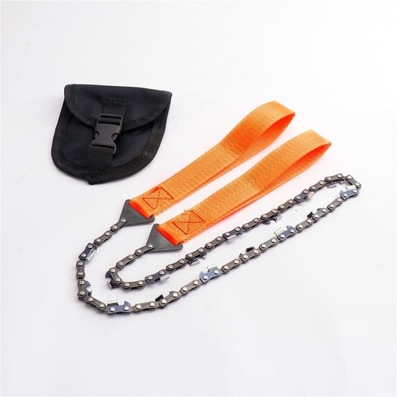 XMMSWDLA Pocket Chainsaw with bag, Folding Chain Hand Saw, Emergency Outdoor Survival Gear for Camping, Hunting, Hiking, Cutting Wood & Tree