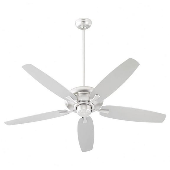 5 Blade Ceiling Fan-14 inches Tall and 56 inches Wide-Satin Nickel Finish-Silver Blade Color Bailey Street Home 183-Bel-5054596