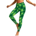 thumbnail image 2 of Levmjia Women's Fashion Casual St Patrick's Day Printed Elastic Leggings High Waist Yoga Pants Stretchy Workout Running Tights Fitness Sports Wear, 2 of 9