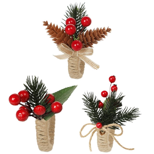 3 Unids Pino Servilleteros Servilleteros s de Servilletas de Navidad Nupcial Vintage Servilleta Adorno de Comedor para