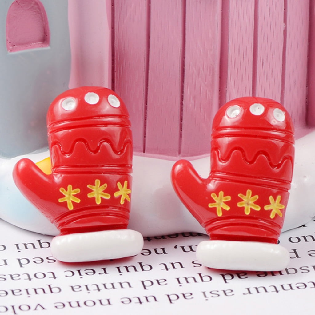 Techinal 100Pcs Christmas Flatback Buttons Cartoon Santa Claus Xmas Tree Resin Embellishments Slime Charms for DIY Crafts Scrapboo