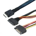 thumbnail image 2 of 3X Gen 4 Oculink SFF-8611 4I A PCIe SFF-8639 U.2 NVMe con Cable de Servidor de Alimentación Macho SATA 15P, 2 of 5
