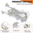 thumbnail image 2 of 8544771 Dryer Heating Element Replacement Part for Whirlpool, Kenmore, Maytag & 2Pack MP21YA Burner Surface Element 8 Inch 5 Turns Suitable for Whirlpool, Maytag, Kenmore, 2 of 6