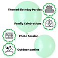 thumbnail image 3 of 100 Pcs Dark Green Balloons Latex Party Balloons 12 inch Round Helium Balloons for Dark Green Themed Christmas Green Balloon ,with 2 Ribbons, 3 of 7