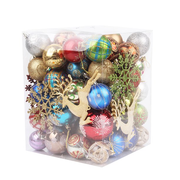 Bolas De Navidad Colorido Árbol De Navidad Colgante Elegante Hermoso Árbol Colgante Adorno Variado Atractivo Plástico Brillante Bola Mate Kearding HA013090-00