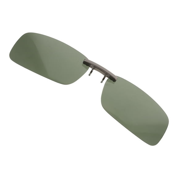 KONTONTY Unisex Rimless Clip on Sunglasses Green Polarized Sunglass Clips for Daily Use