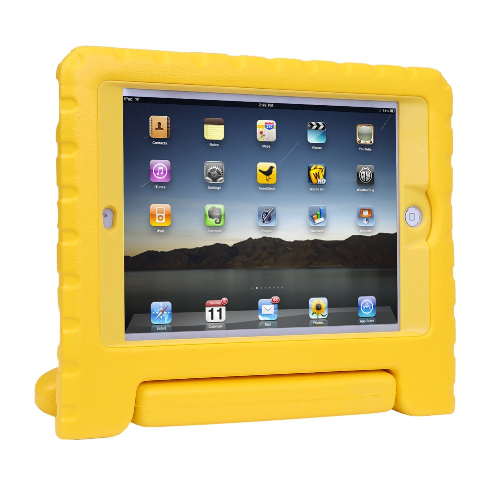 Download iPad Mini 1 2 3 Bumper Case for Kids Shockproof Hard Cover Handle Stand with Built in Screen ...