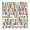 thumbnail image 3 of Ambesonne Bookshelf Shower Curtain, Colorful Cartoon Library, 69"Wx70"L, Multicolor, 3 of 5