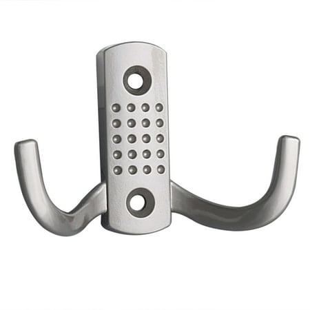 

Wall Hook Living Room Bedroom Robe Hanger Closet Wardrobe Metal Hat Clothes Pants Hook Grey Silver