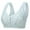 Light Blue, variant on Wire-Free Lace Front Closure Comfort Bra, Breathable Seamless Everyday Wireless Bralette Pink 90