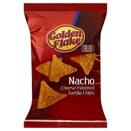 Golden Flake Tortilla Chips Nacho Cheese, 1.0 oz