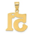 thumbnail image 4 of Diamond2Deal Mother's Day Gift 14K Yellow Gold Polished Etched Number 51 Pendant for Women, 4 of 7