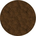 thumbnail image 1 of Ahgly Company Machine Washable Indoor Round Transitional Saddle Brown Area Rugs, 4' Round, 1 of 7