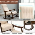 thumbnail image 6 of AVAWING Upholstered Rocking Chair, Modern High Back Armchair, Adult Single Sofa, Old Man Chair, Beige, 6 of 8