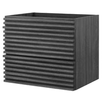 Vanity Cabinet (Sink not included), Dark Grey Gray, Wood, Mid Century Hotel Bedroom Bathroom, Modern Contemporary HB33329