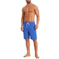 thumbnail image 2 of INSPIRE CHIC Men's Multiple Pockets Drawstring Waist Summer Board Shorts 34 Blue, 2 of 4