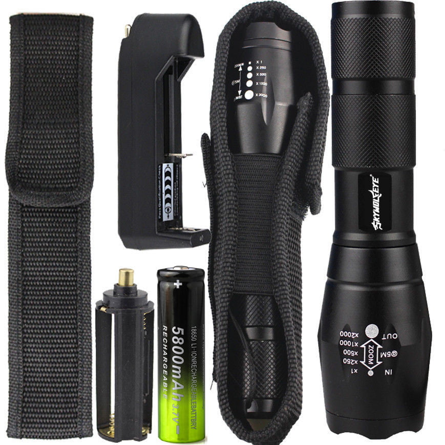 10x Tactical G700 X800 Zoom Focus Flashlight 50000LM T6 LED Torch Lamp Portable 