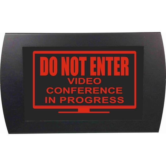 AMERICAN RECORDER - "VIDEO CONFERENCE IN PROGRESS" LED Lighted Sign