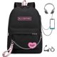 thumbnail image 1 of Mochila Kpop Lisa Rose Jisoo Jennie YONGSHENG Messenger Bag carga USB negro 2, 1 of 5