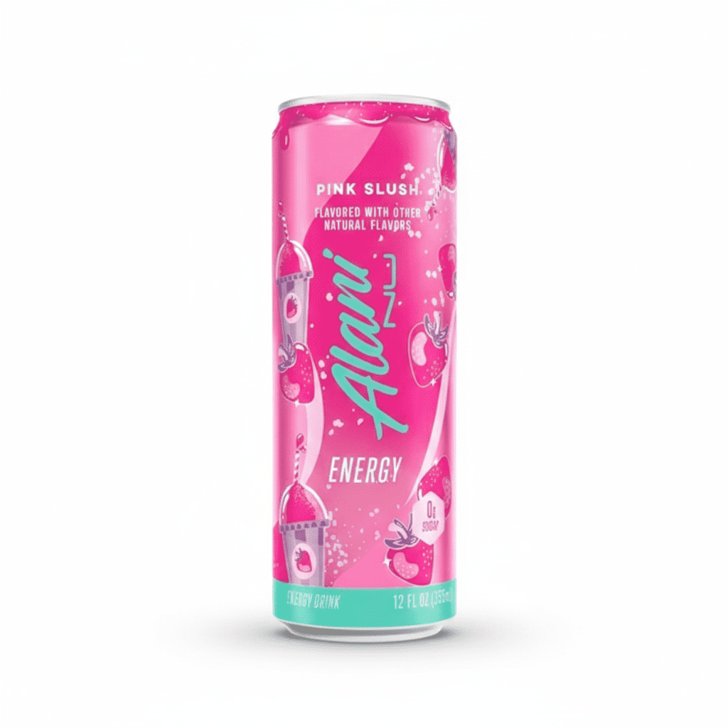 Alani Nu Energy Drink Variety Pack, 12 fl oz Cans (Pack of 3), Pink Slush, Dream Float & Cherry Slush, Zero Sugar, 200mg Caffeine