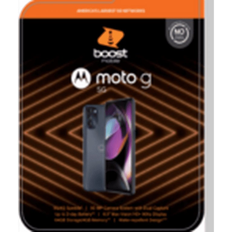 Boost Mobile Motorola G 5G Prepaid Smartphone, 64GB, Black Boost Mobile Motorola G 5G Prepaid Smartphone, 64GB, Black