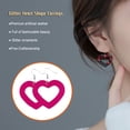 thumbnail image 3 of Sonducket Pendientes de cuero en forma de corazón, colgante de oreja, aro exagerado, pendiente colgante hueco, regalo del Día de San Valentín, favores Ropa, zapatos y accesorios Miscelánea tipo 13 Sonducket AP010114-13, 3 of 6