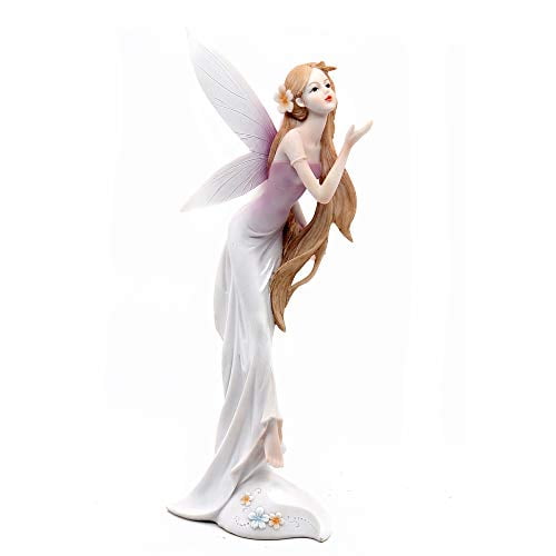Comfy Hour Fairyland Collection 13" Spirit Forest Fairy Wearing A Flower Collectible Figurine, Pink, Polyresin