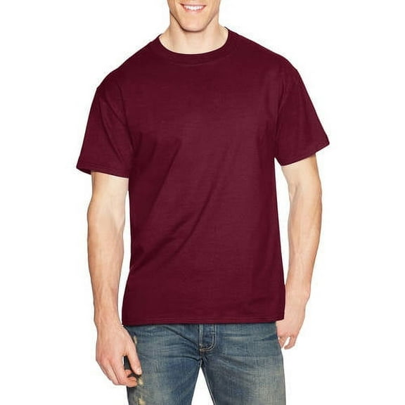 Hanes Men's and Big Men's Beefy-T Crew Neck Short Sleeve T-Shirt, Up To 6XL