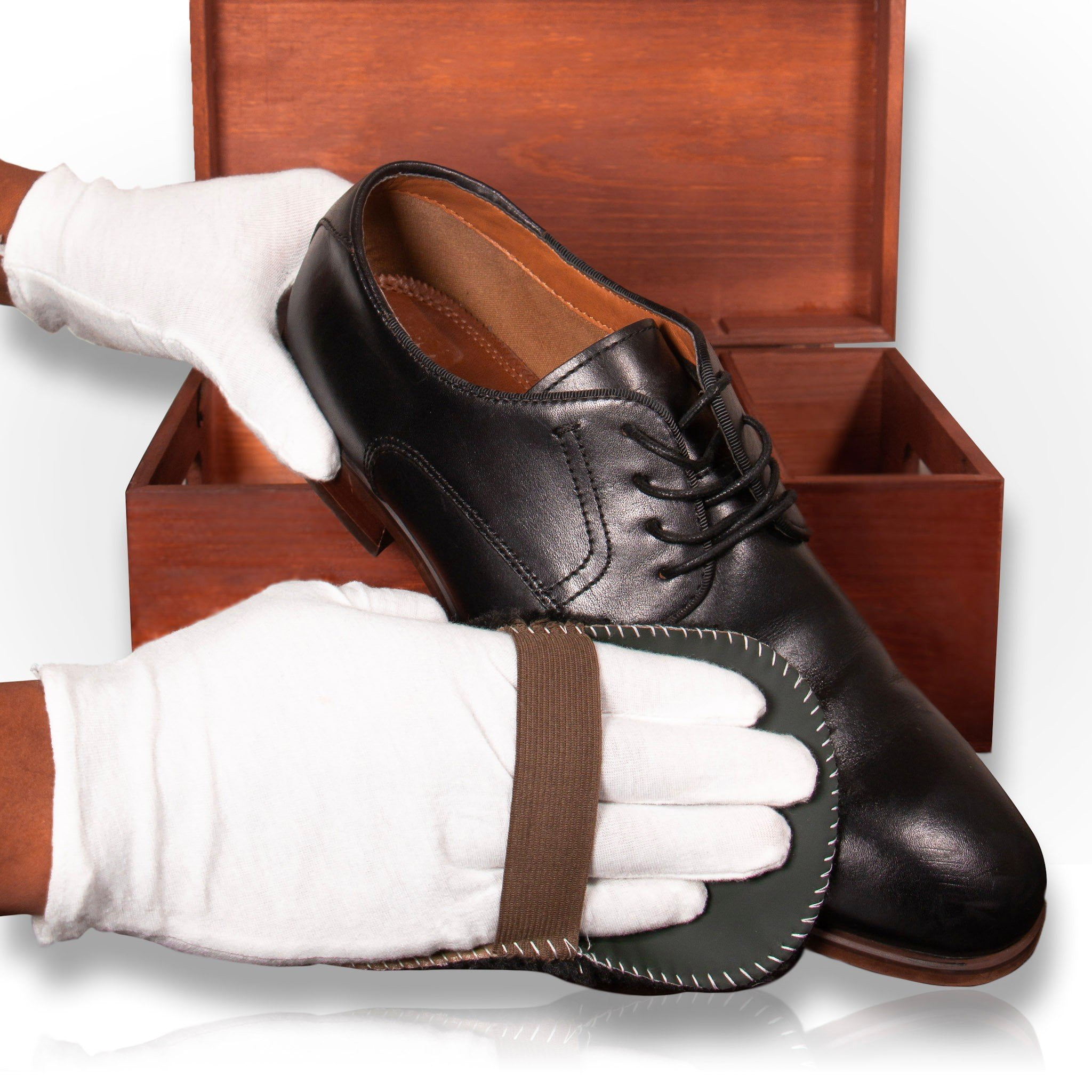 Brown Premium Leather Care Shoe Shine Kit by Modern Man Influence Medium 
