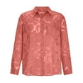 thumbnail image 2 of Women's Chiffon Shirt Fashion Floral Long Sleeved Button Down Shirts V-Neck Causal Elegant Shirts Ladies Blouse Tee Tops 2022 New Spring Autumn, 2 of 7
