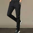 thumbnail image 4 of Mens Stretch Pants Drawstring Travel Quick Dry Light Weight Sweatpants Workout Casual Joggers with Pockets, 4 of 6