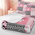 thumbnail image 4 of meiyoeat Pink Rustic Camouflage Twin Quilt Set,Western Cowgirl Boots Print Twin Coverlet Set For Girl,2pcs,1 Bedspread and 1 Pillowcase, 4 of 7