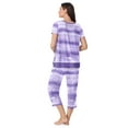 thumbnail image 3 of Layla Women's Sleepwear 2-Piece Knit Short Sleeve Top and Pant Pajama Set, Sizes XS-4X, 3 of 6